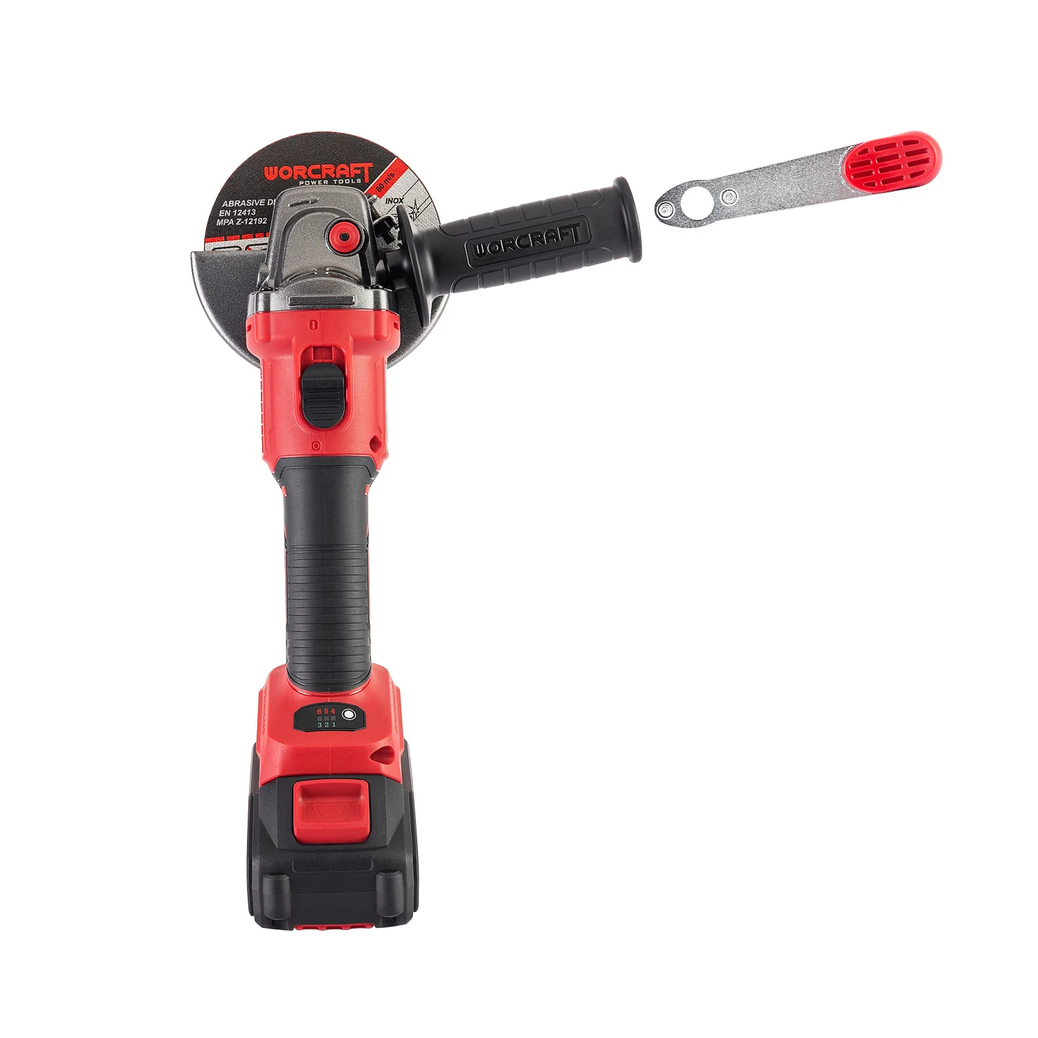 Polizor unghiular cu acumulator Worcraft CAG-S20LiBS-125