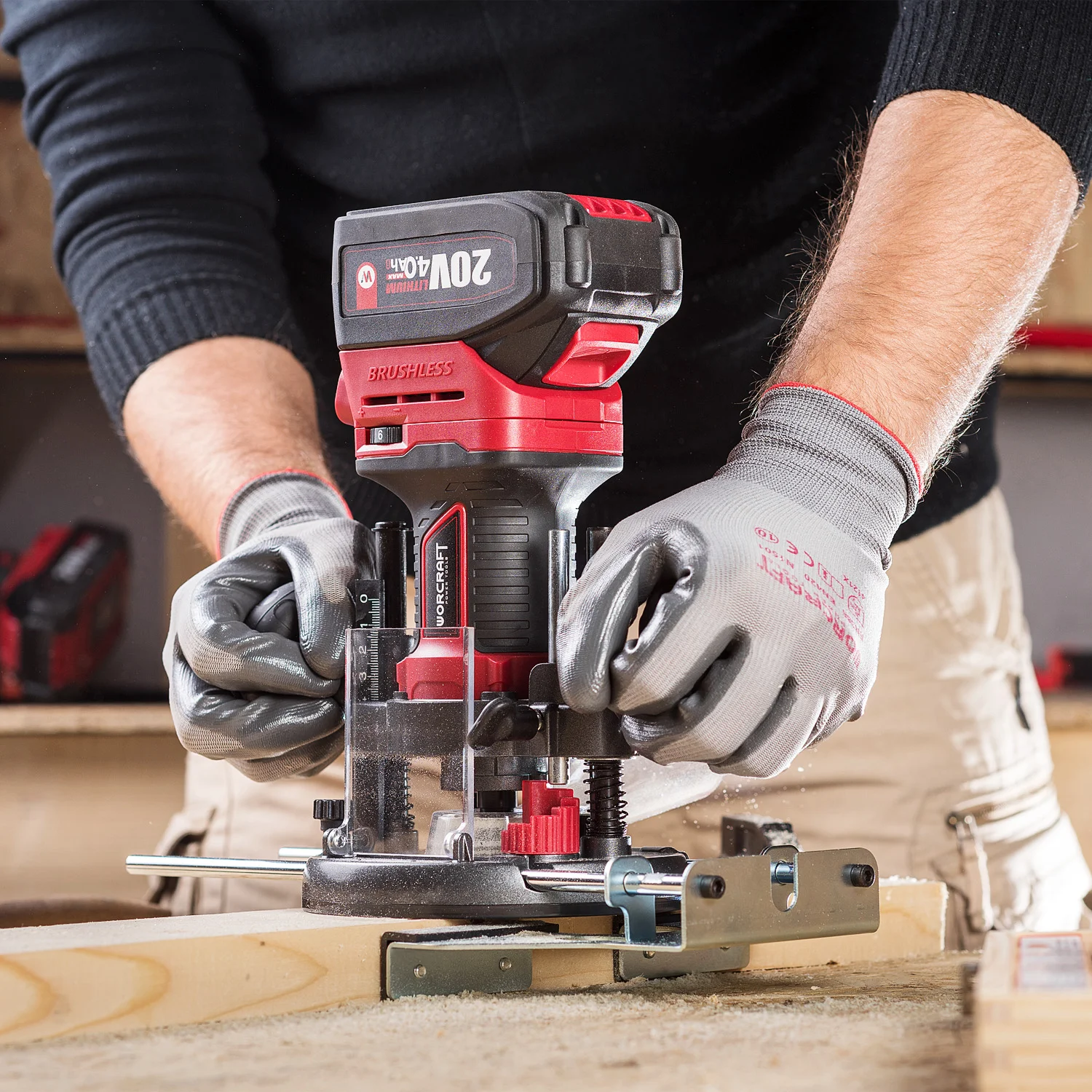 Masina de frezat cu acumulator Worcraft CER-S20LiB