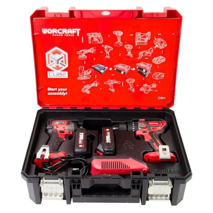 Set scule electrice cu acumulator Worcraft XCUBE030
