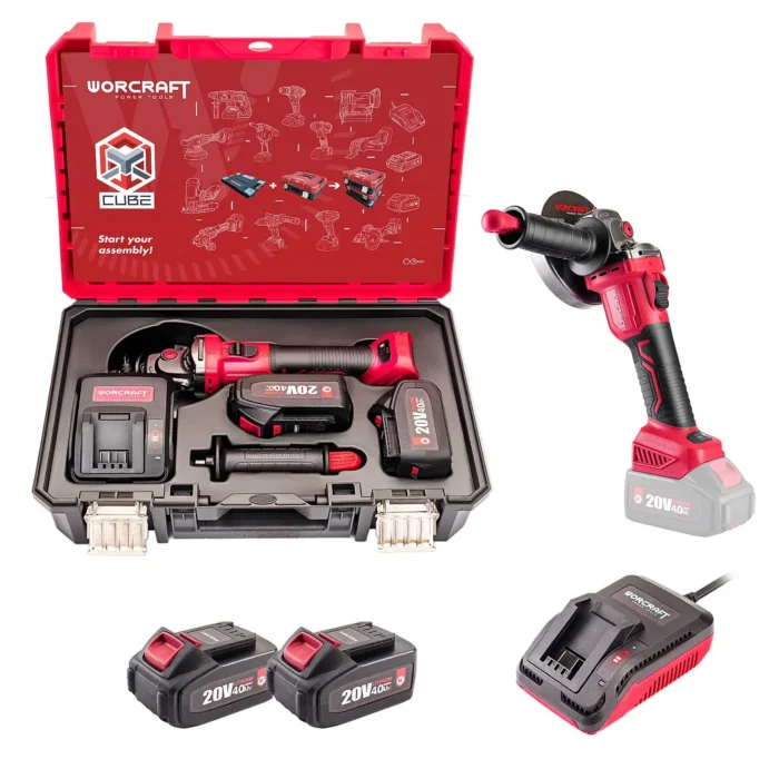 Polizor unghiular cu acumulator Worcraft XCUBE003