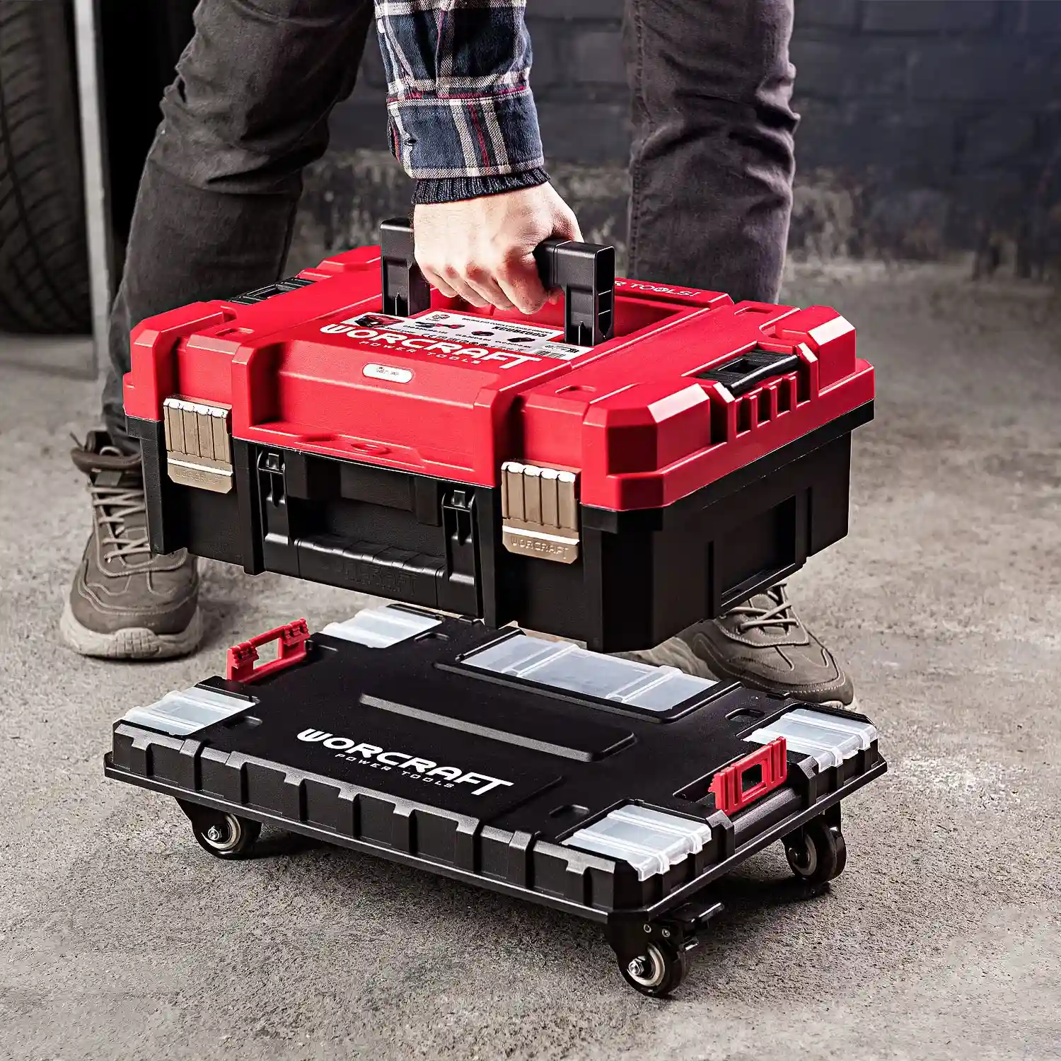 Carucior pentru cutii cu instrumente Worcraft XCUBE200